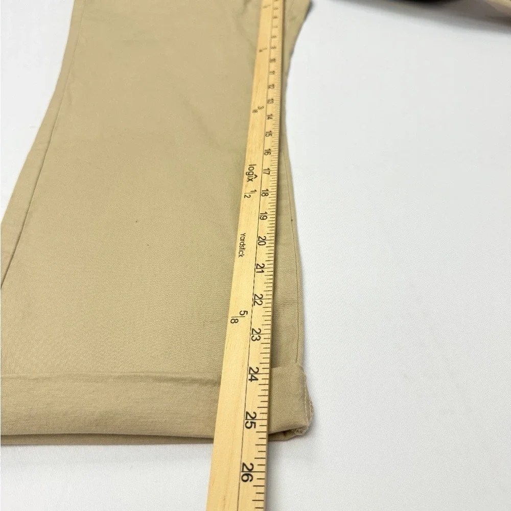 Nautica Jeans Co Womens Khaki Chino Ankle‎ Pants Cuffed Tan Size 14 NEW